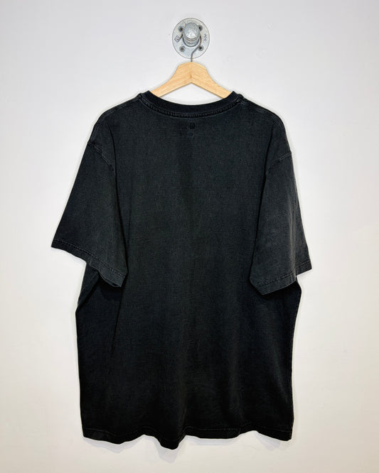 2000s Carhartt Faded Black Henley Tee Shirt