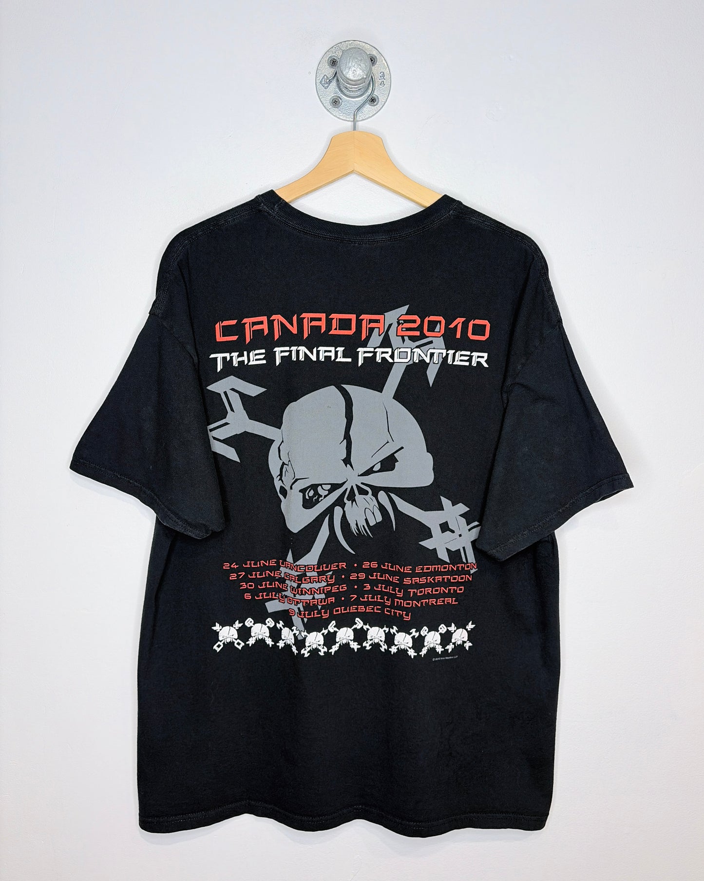 2010 Iron Maiden Canada The Final Frontier Black Tee Shirt