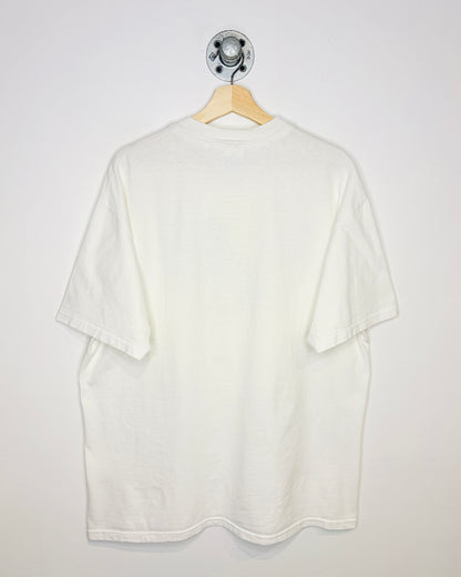Vintage 1990s Yellowknife NWT Graphic Print White Tee Shirt