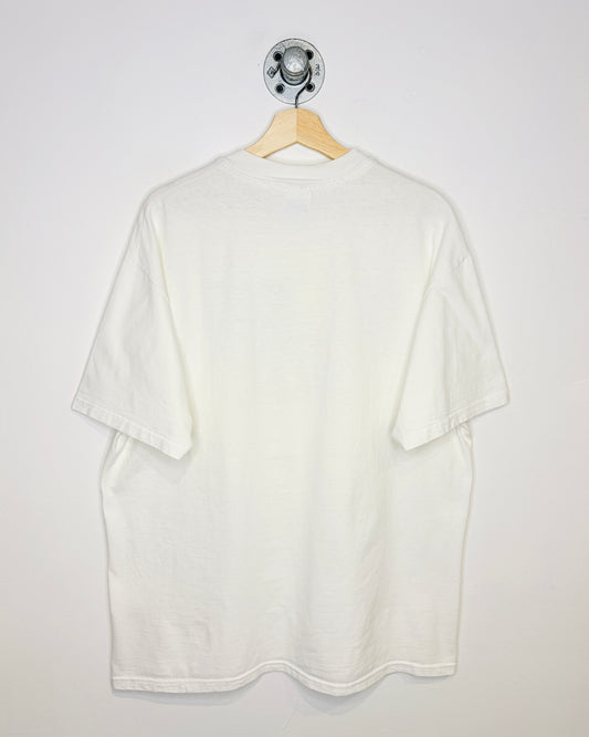 Vintage 1990s Yellowknife NWT Graphic Print White Tee Shirt