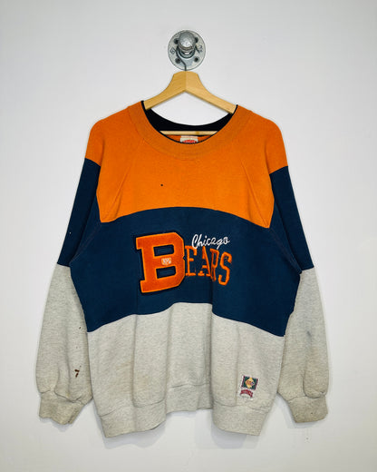 Vintage 1990s Chicago Bears Three Tone Crewneck Sweatshirt