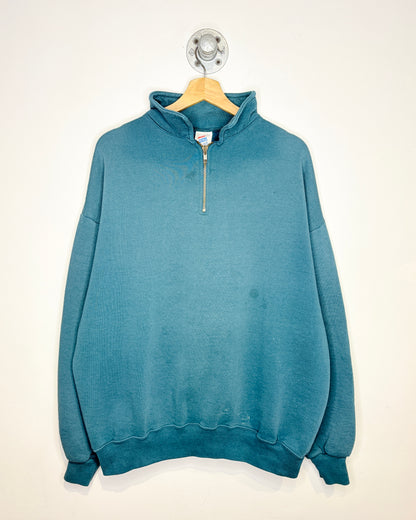 Vintage 1997 Duke’s Wild Women’s Ride Teal 1/4 Zip Sweatshirt