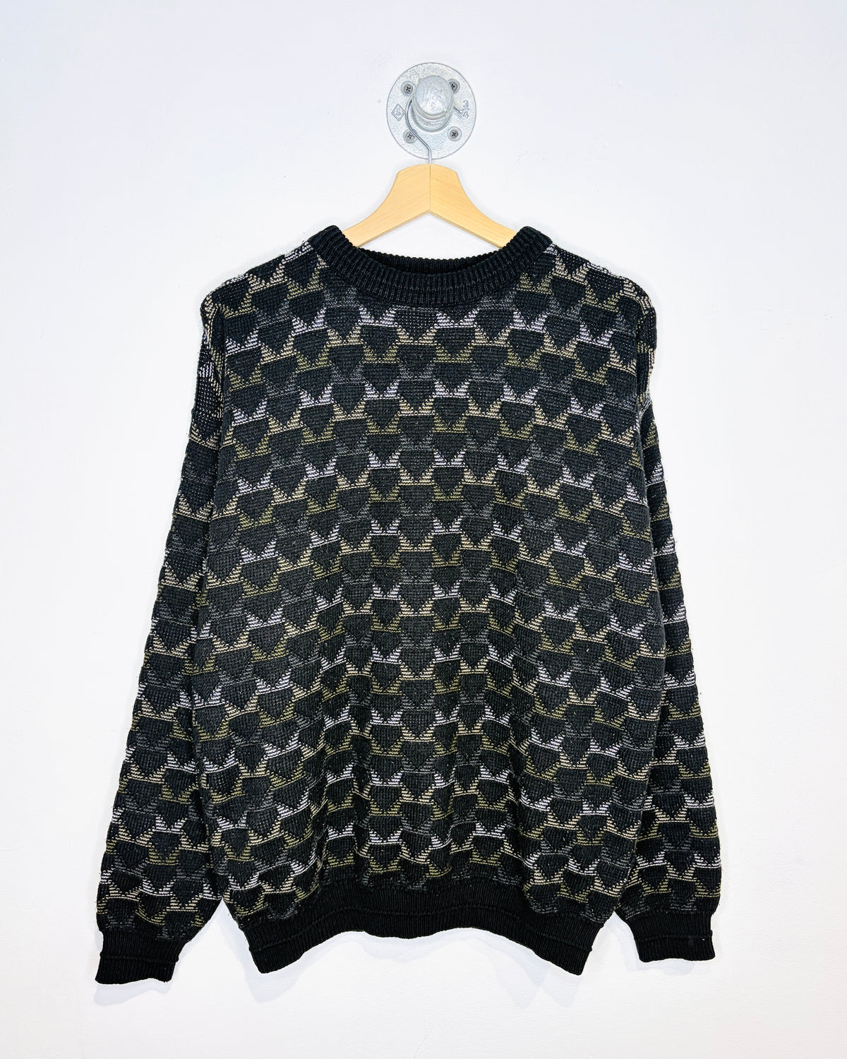 Vintage 90s Willow Bay Black Textured Knit Sweater