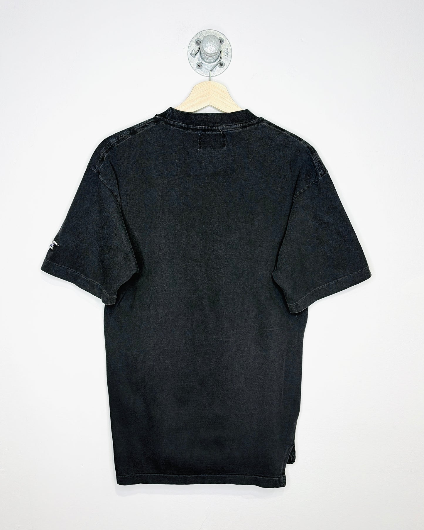 Vintage 1990 Edmonton Oilers Softwear Athletics Faded Black Tee Shirt