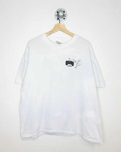 Vintage 90s/00s Edmonton Oilers Bank One White Tee Shirt