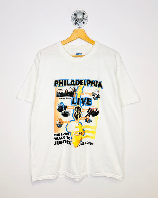2007 Philadelphia The Long Walk To Justice White Tee Shirt