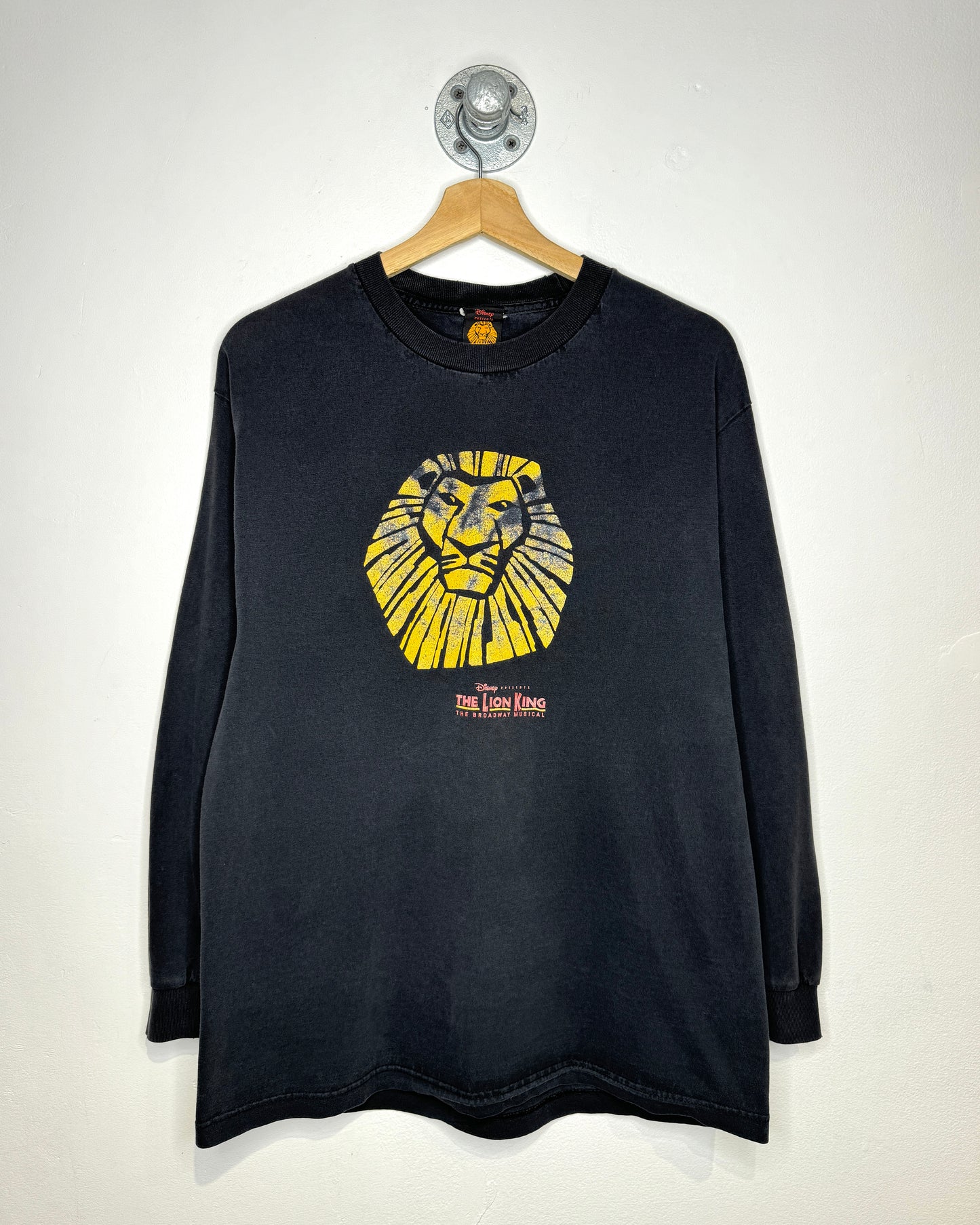 Vintage Disney The Lion King Faded Black Longsleeve Shirt