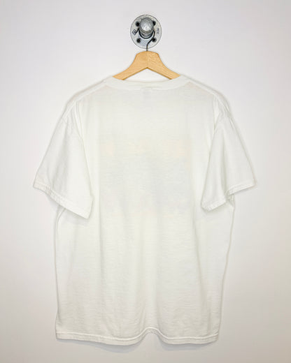 Vintage 2000s Black Widow Pioneer Motorsports White Tee Shirt