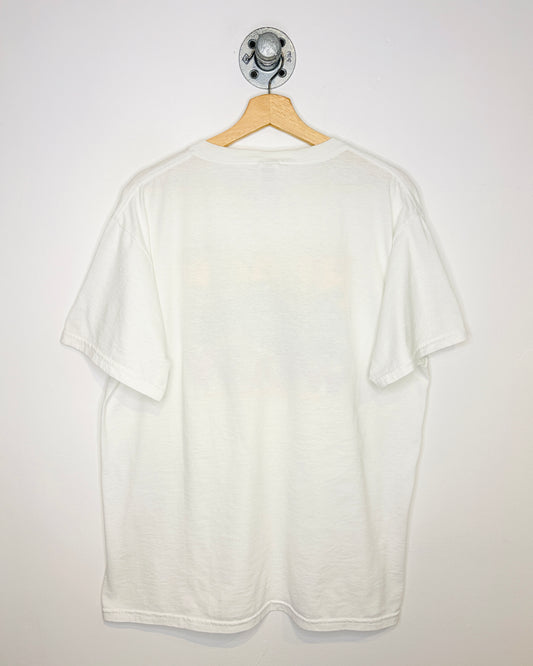 Vintage 2000s Black Widow Pioneer Motorsports White Tee Shirt