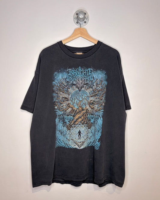 2000s Inanimate Existence Faded Black Band Tee Shirt