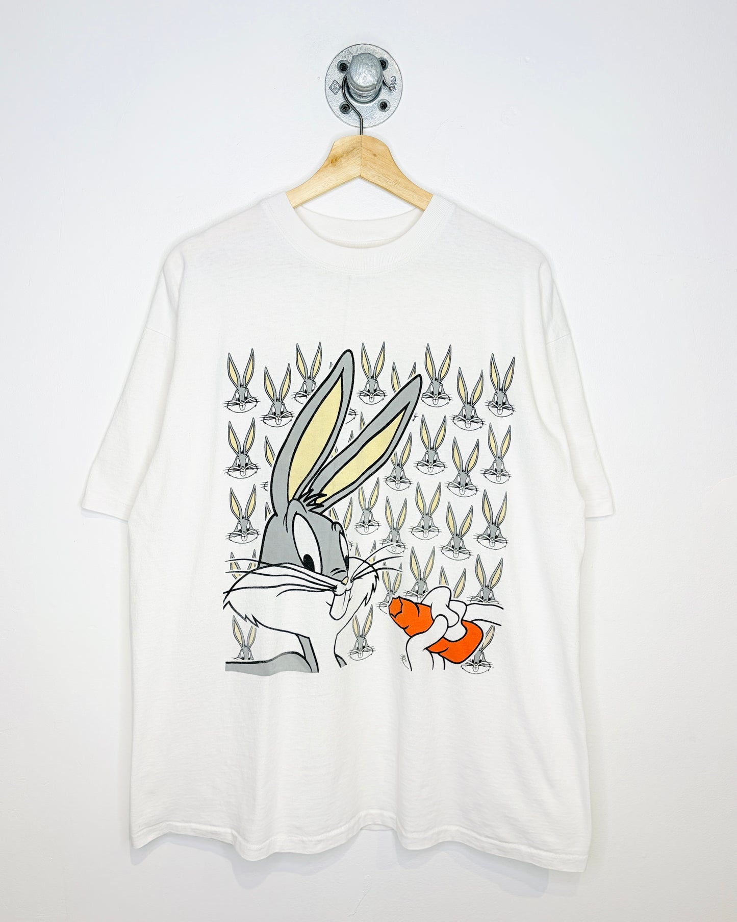Vintage 90s Bugs Bunny Looney Tunes White Tee Shirt