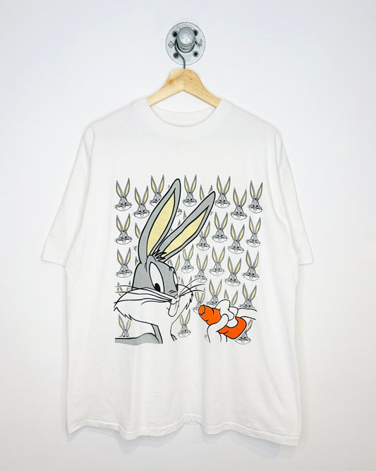 Vintage 90s Bugs Bunny Looney Tunes White Tee Shirt