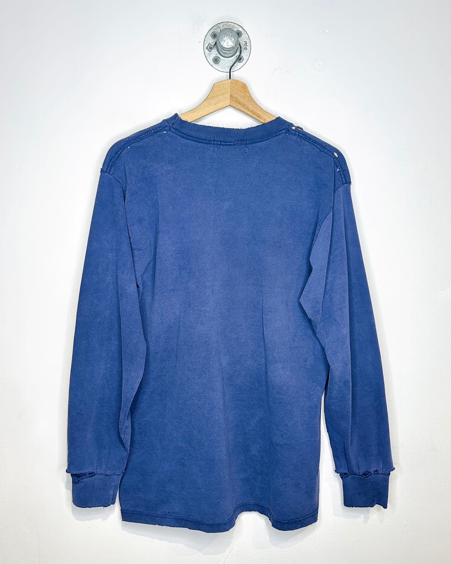 Vintage 90s LA Law California Distressed Navy Blue Longsleeve Shirt