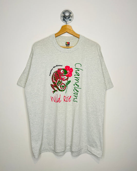 Vintage 90s Wild Rose Chameleons Grey Tee Shirt