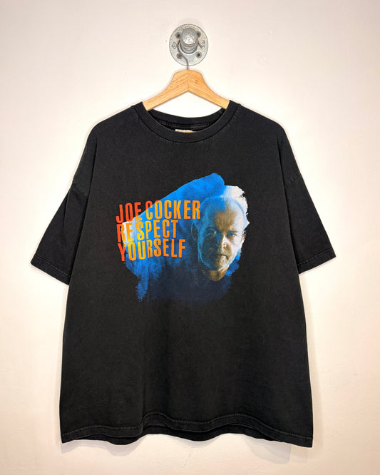 Vintage 2003 Joe Cocker Respect Yourself Black Tee Shirt