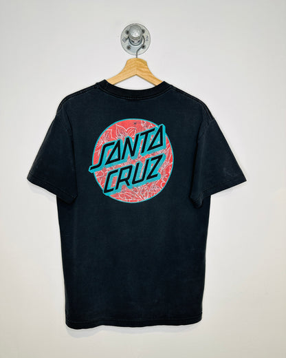 Vintage 2000s Santa Cruz Faded Black Logo Tee Shirt