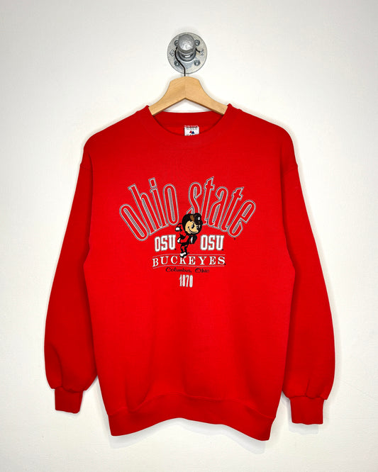 Vintage 90s Ohio State Buckeyes Red Crewneck Sweatshirt
