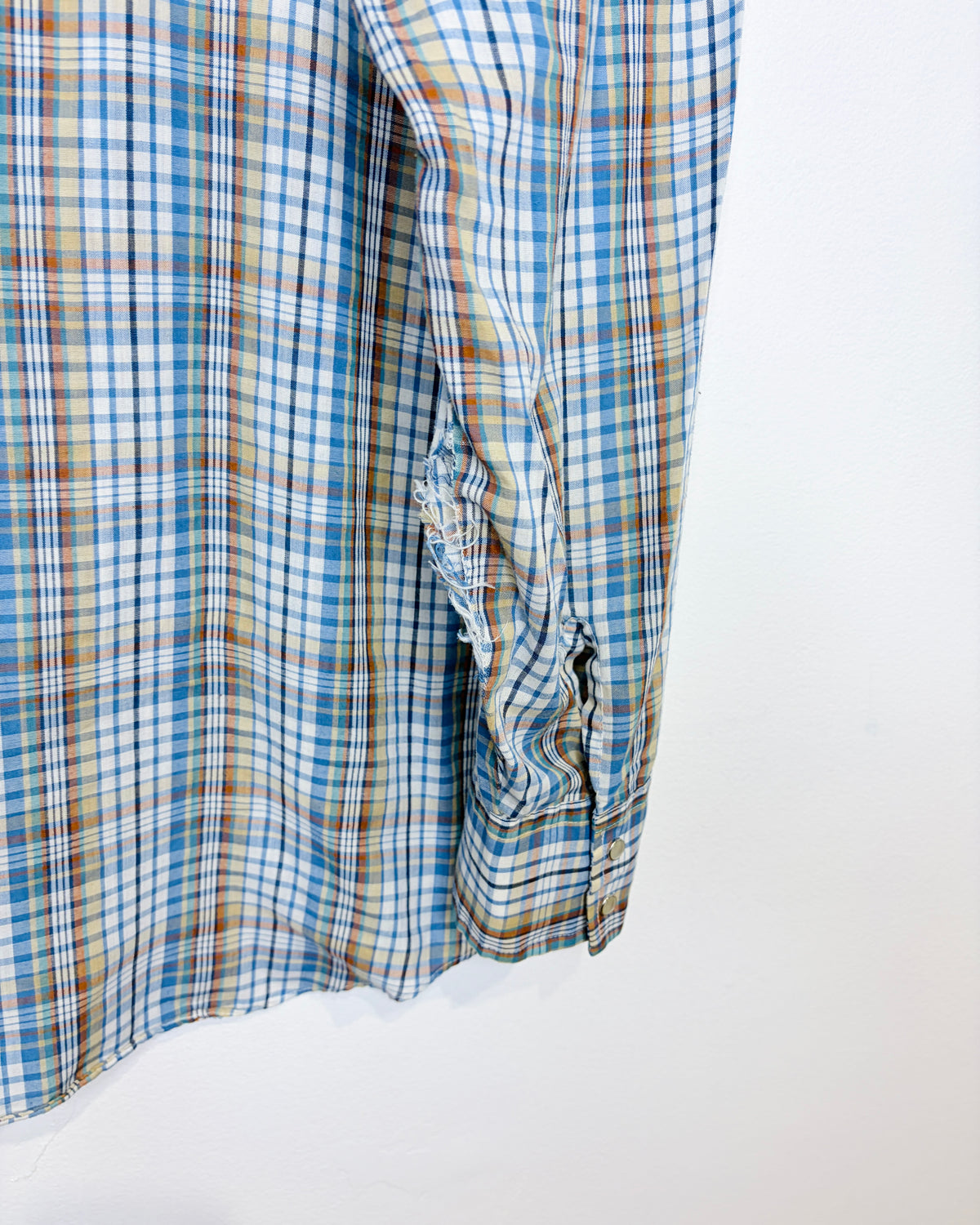 Vintage 70s JC Penney Plaid Pearl Snap Western Button Up Shirt