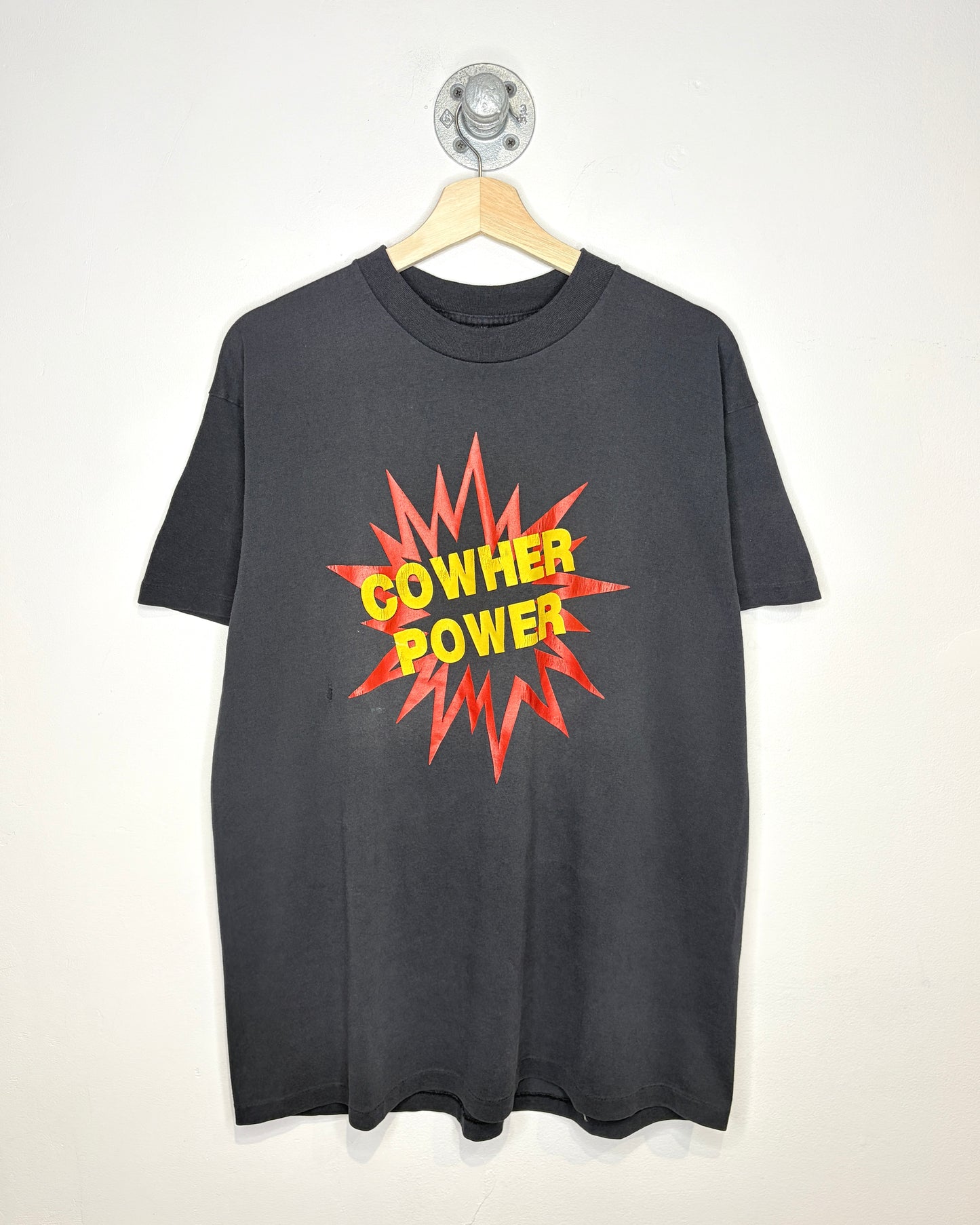 Vintage 90s Cowher Power Black Tee Shirt