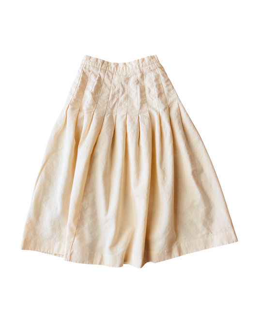 Vintage 90s Women’s Aljean 100% Wool Off White Pleated Skirt