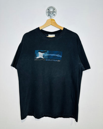 Vintage 2001 Eric Clapton Black World Tour Tee Shirt