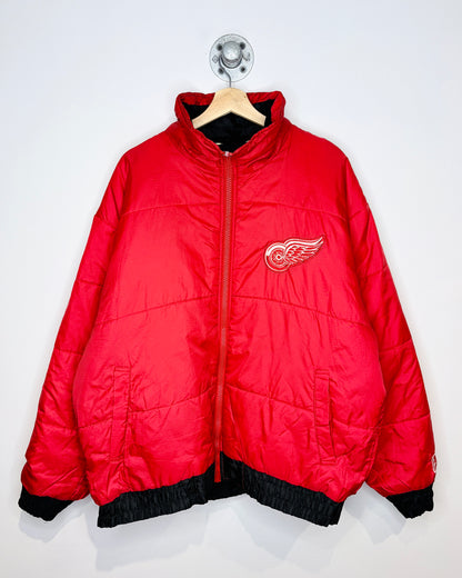 Vintage 1990s Detroit Red Wings Proplayer Reversible Nylon Jacket