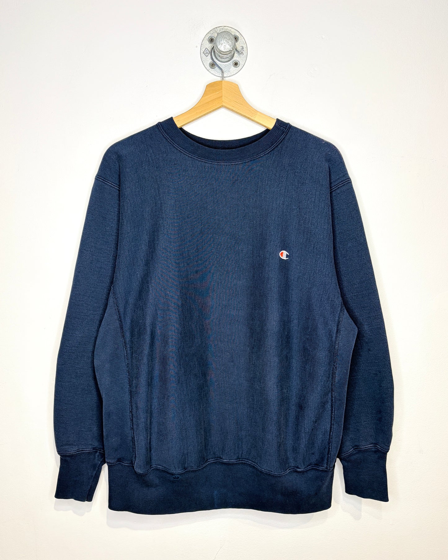 Vintage 90s Champion Reverse Weave Navy Crewneck Sweatshirt