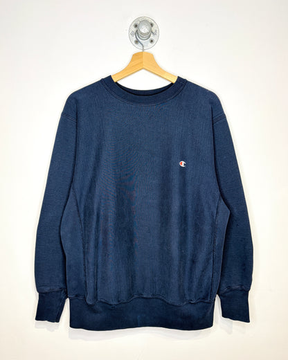 Vintage 90s Champion Reverse Weave Navy Crewneck Sweatshirt