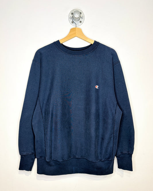 Vintage 90s Champion Reverse Weave Navy Crewneck Sweatshirt