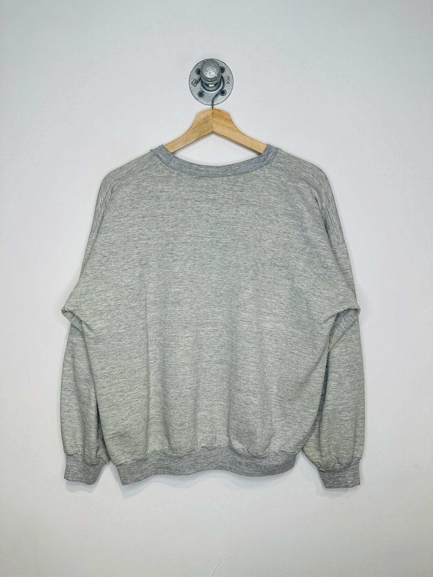 Vintage 1980s Universite Paris Sorbonne Distressed Grey Sweatshirt Crewneck