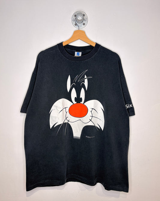 Vintage 1996 Looney Tunes Sylvester Black Tee Shirt