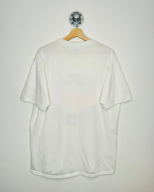 Vintage 90s Lincoln College Lynx White Tee Shirt