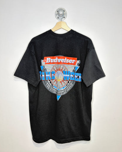 Vintage 1996 Bowery Myrtle Beach Bike Week Black Tee Shirt