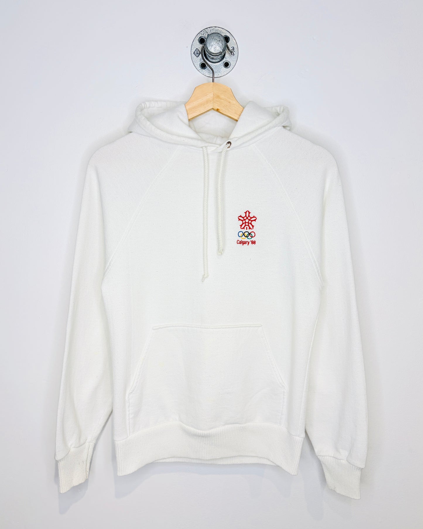 Vintage 1988 Calgary Olympics White Hoodie