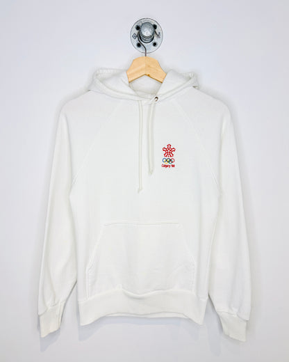 Vintage 1988 Calgary Olympics White Hoodie