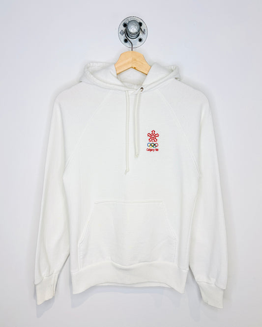 Vintage 1988 Calgary Olympics White Hoodie
