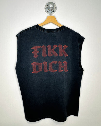 Vintage Hansel And Gretyl Cut Off Black Tee Shirt