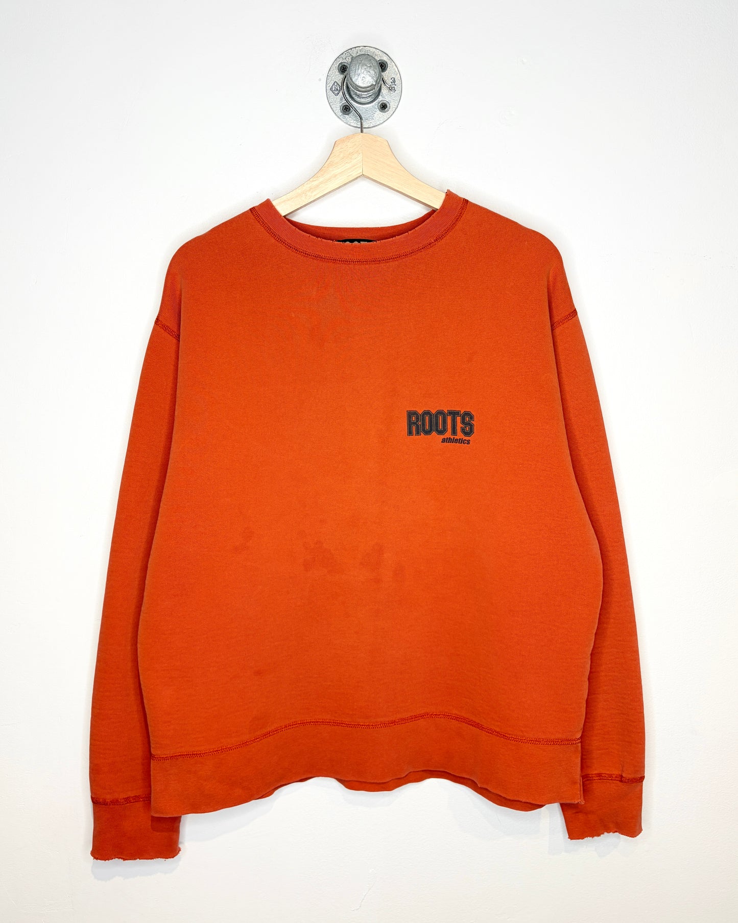 Vintage 90s Roots Athletics Orange Crewneck Sweatshirt