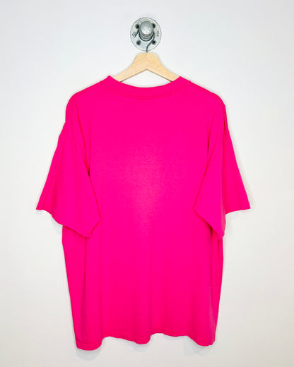 Vintage 90s NASA Kennedy Space Center Puff Print Pink Tee Shirt