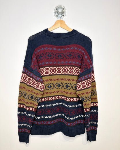 Vintage 90s “Woods Gray” Heavyweight Navy Sweater
