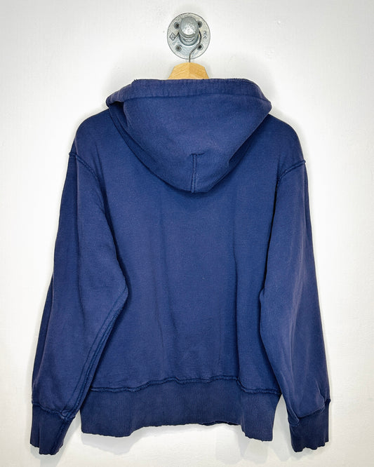 2000s American Eagle Thermal Lined Navy Blue Zip Up Hoodie