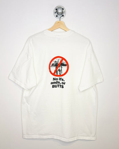 Vintage 1990s Leadership No Ifs, Ands, Or Butts White Tee shirt