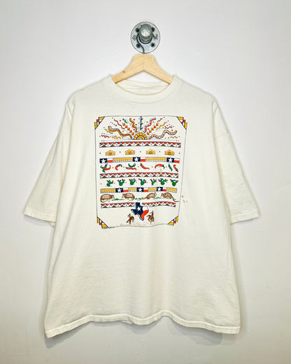 Vintage 1995 Texas State White Tee Shirt