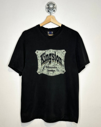 Vintage Kingston University Black Tee Shirt