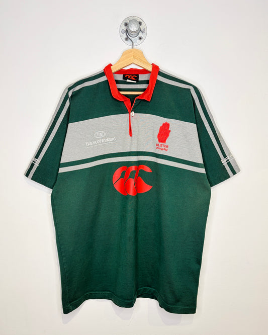 Vintage 90s Ulster Rugby Forest Green Polo Shirt