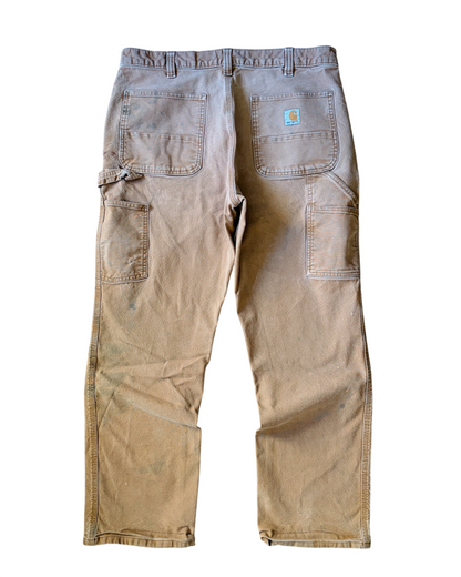 Carhartt Relaxed Fit Distressed Light Brown Washed Workwear Pants