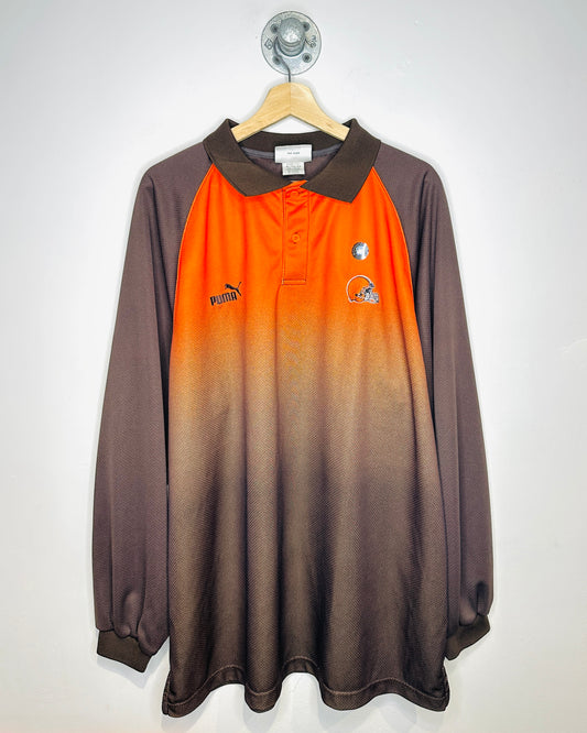 Cleveland Browns Puma Two Tone Collared Longsleeve Shirt