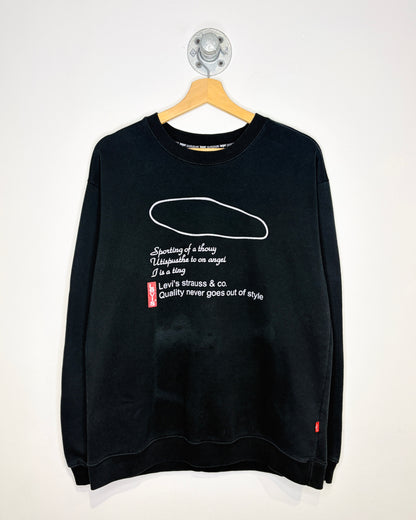 2000s Levi Strauss & Co Black Crewneck Sweatshirt