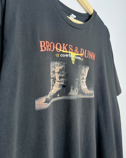 Brooks & Dunn Cowboy Town Black Band Tee Shirt