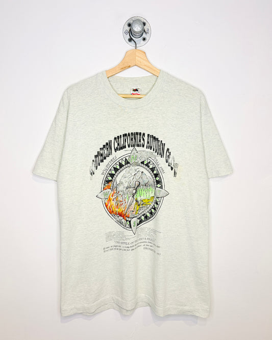 Vintage 1993 Battle Of Santa Annas California Ash Grey Tee Shirt